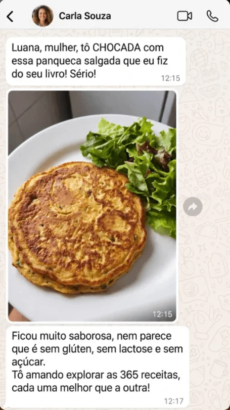 Conversa com o depoimento de Carla sobre a panqueca salgada